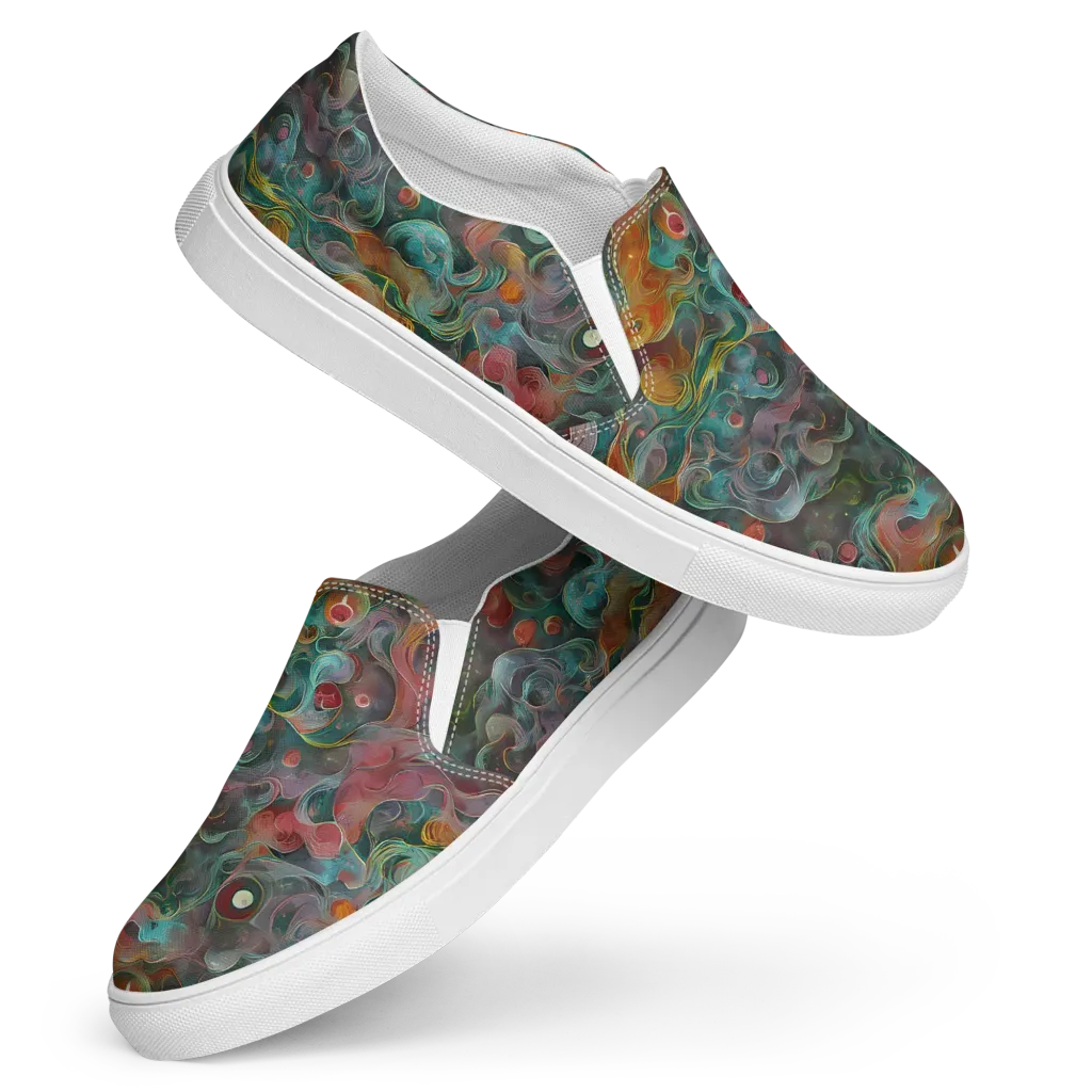 Molten Tidalwave on Women's Slip-On Canvas Shoes — Front