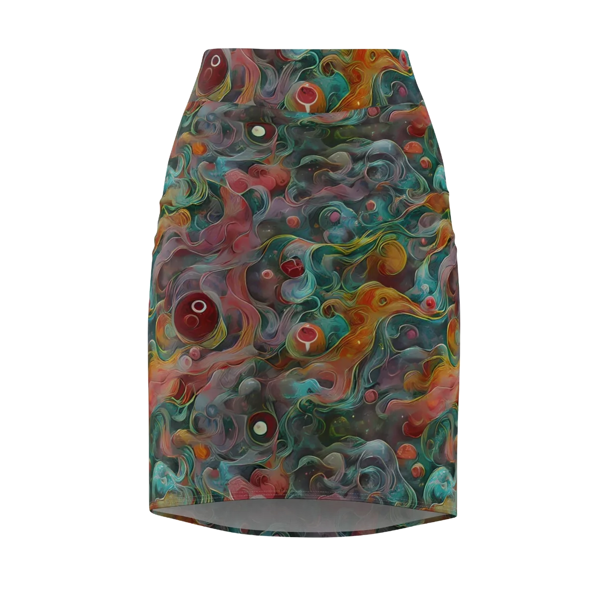 Molten Tidalwave on Pencil Skirt — Front