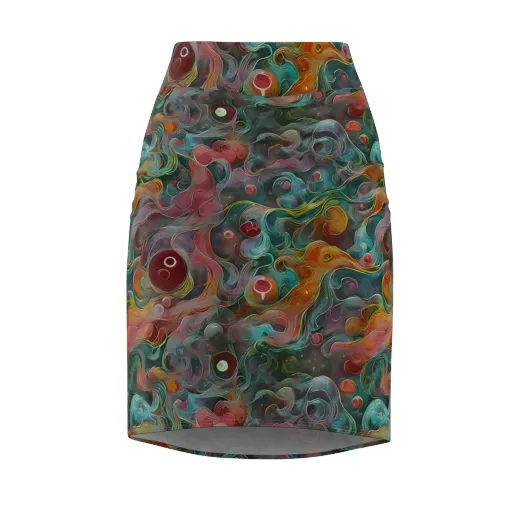 Molten Tidalwave on a Pencil Skirt