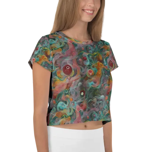 Molten Tidalwave on a Crop Tee