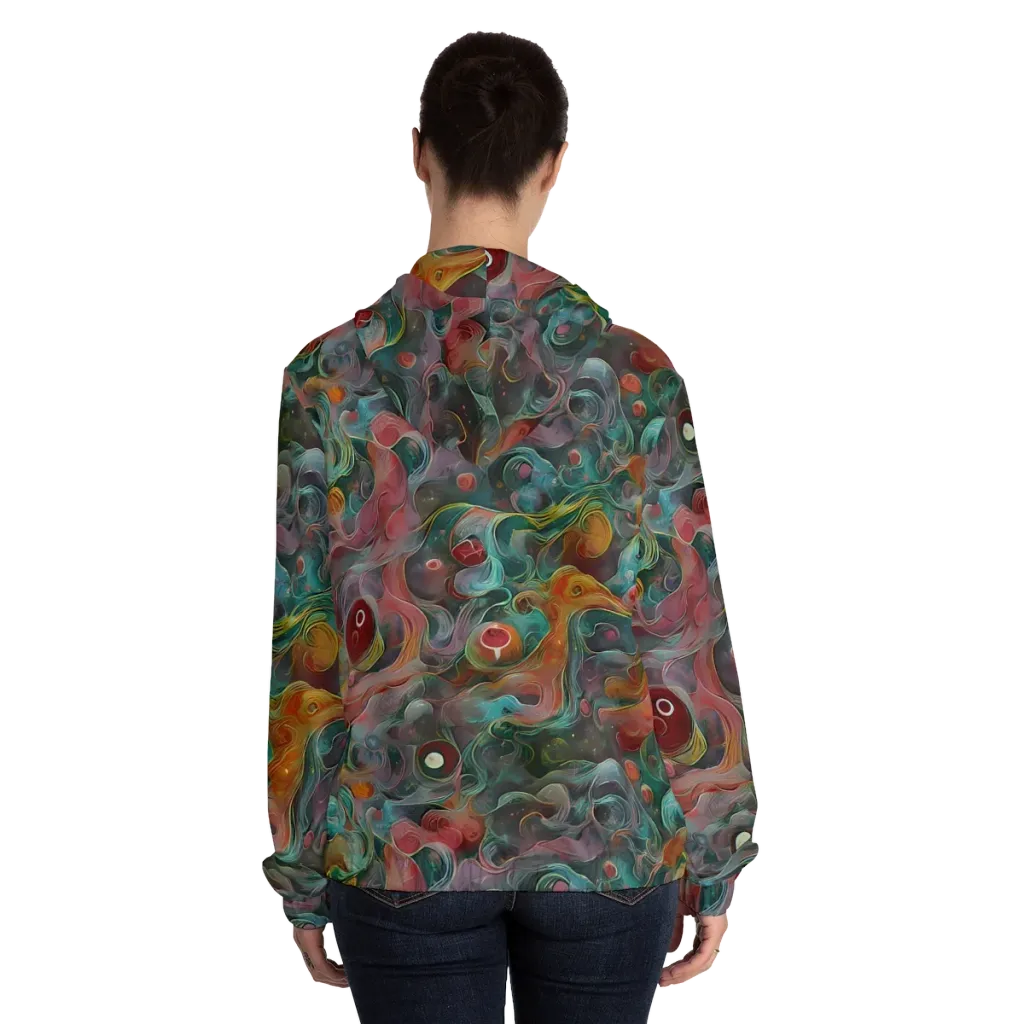 Molten Tidalwave on Women's Full-Zip Hoodie — Back On Person