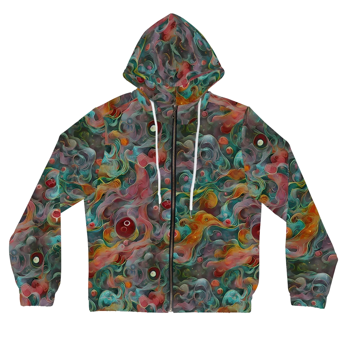 Molten Tidalwave on Women's Full-Zip Hoodie — Front