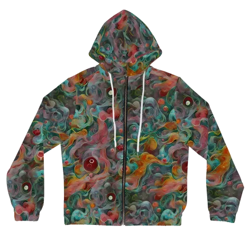 Molten Tidalwave on a Women's Full-Zip Hoodie