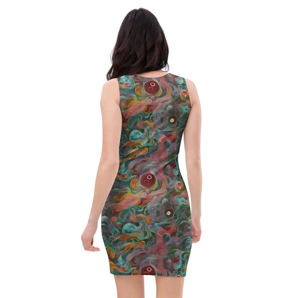 Molten Tidalwave on Bodycon Dress — Back