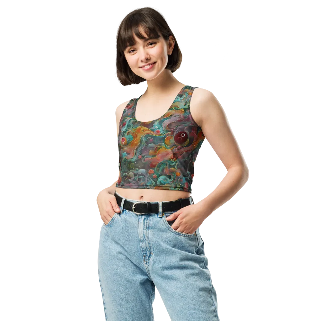 Molten Tidalwave on Crop Top — Front