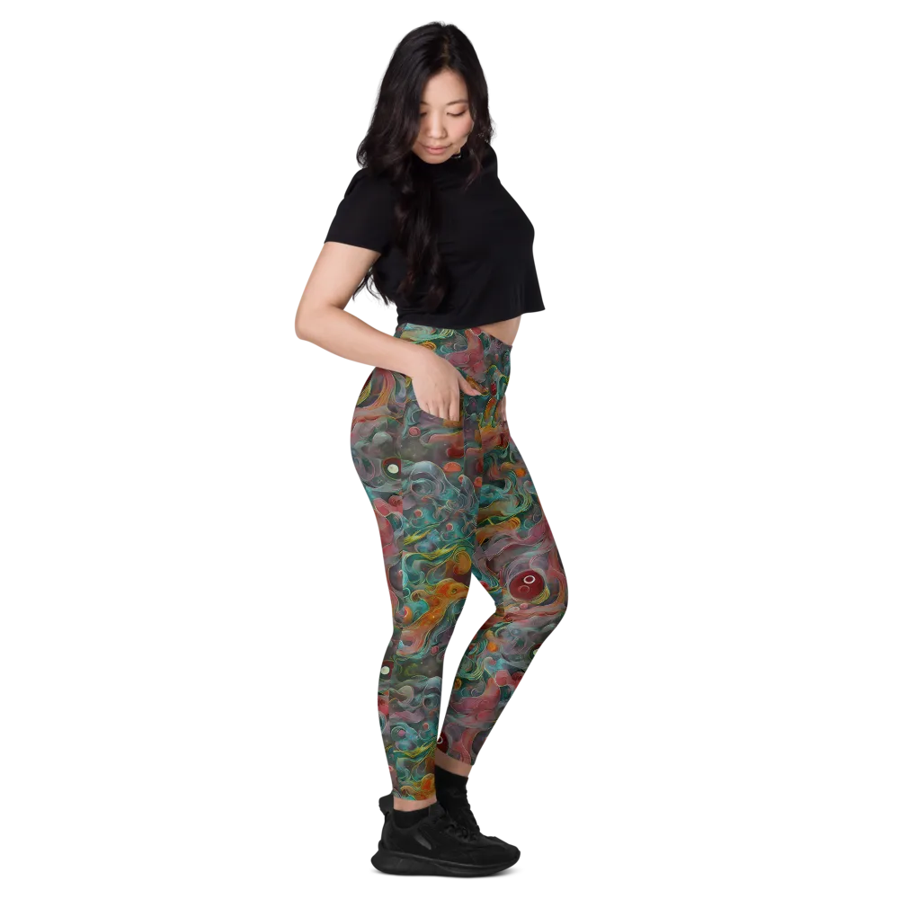Molten Tidalwave on Leggings with Pockets — Right