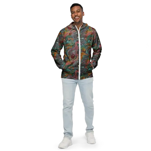 Molten Tidalwave on a Men's Windbreaker
