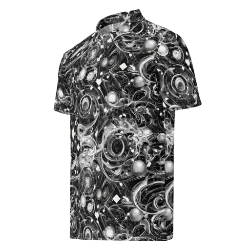 Chrome Whirlpool on a Men's Slim Fit Polo Shirt