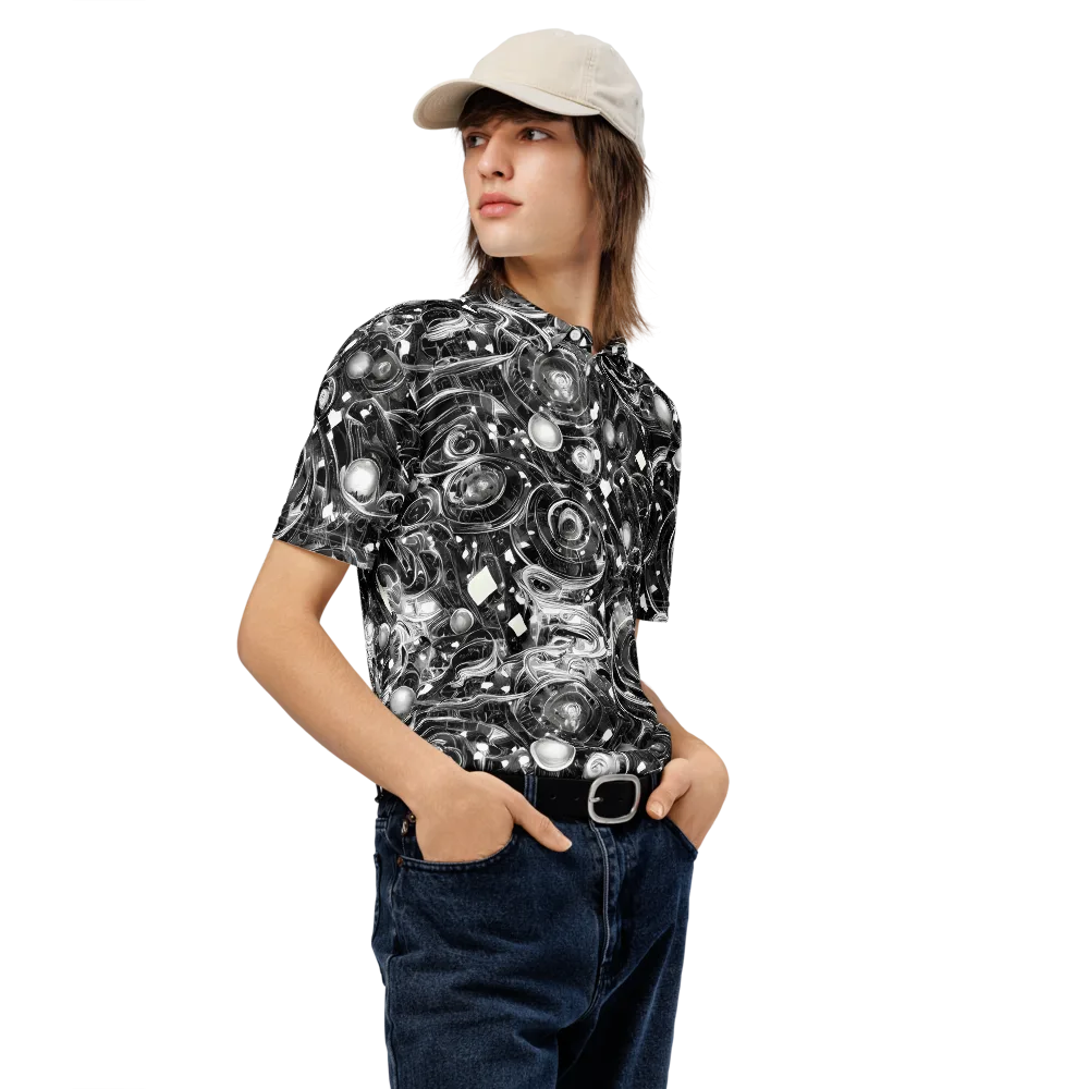 Chrome Whirlpool on Men's Slim Fit Polo Shirt — Right Front