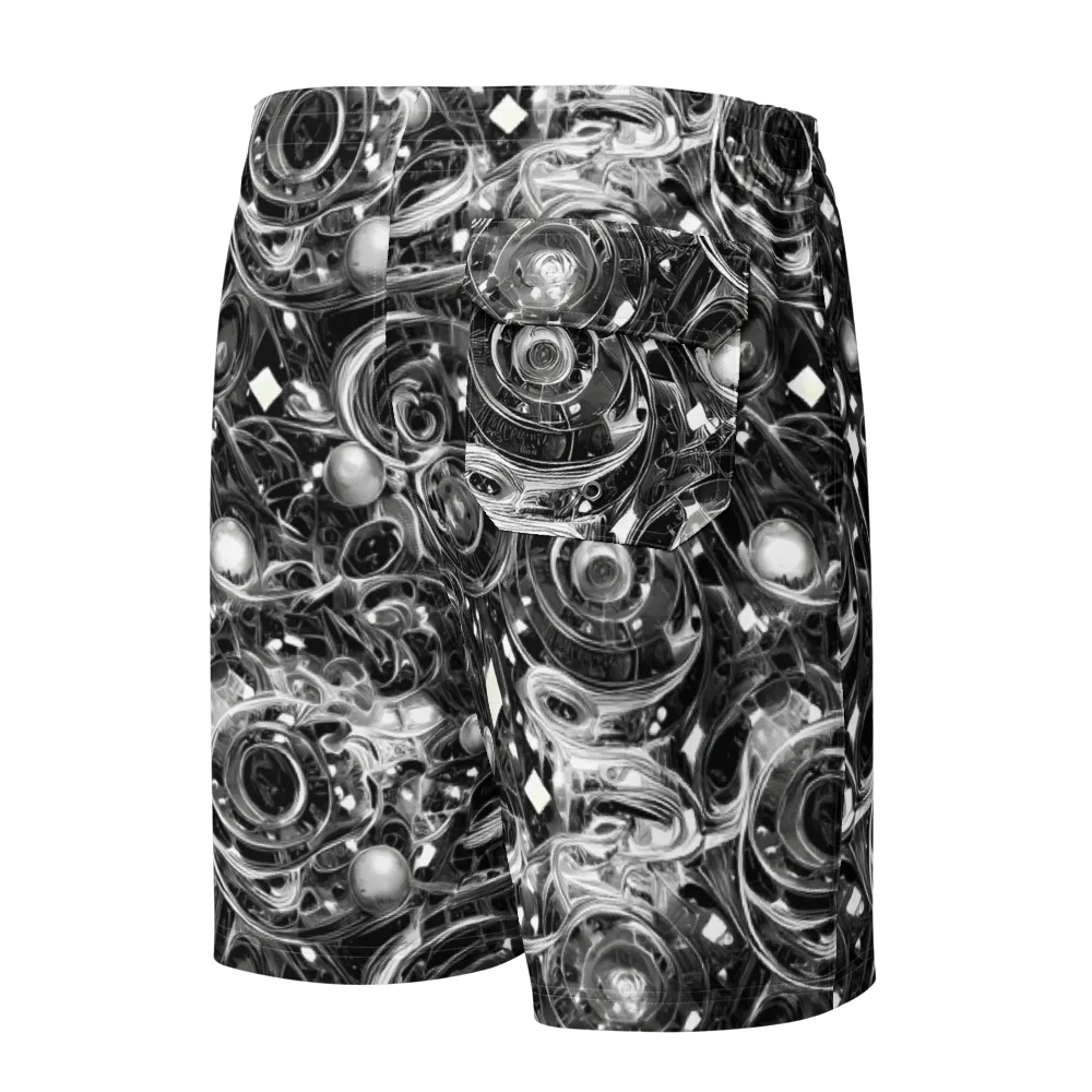 Chrome Whirlpool on Men's Board Shorts — Back