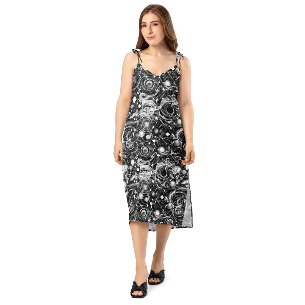 Chrome Whirlpool on Slip Dress — Front