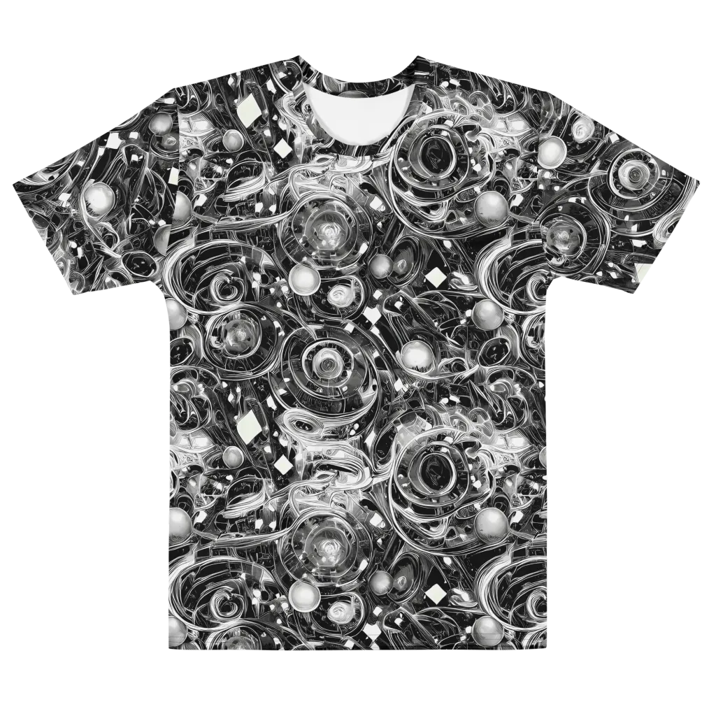 Chrome Whirlpool on Men's Cotton Crew Neck T-Shirt — Front