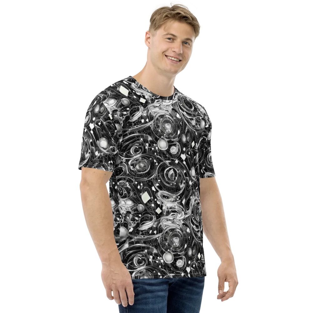 Chrome Whirlpool on Men's Crew Neck T-Shirt — Right