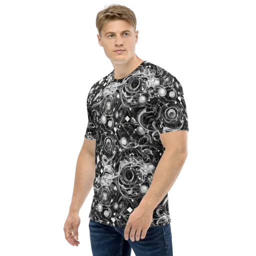 Chrome Whirlpool on a Men's Crew Neck T-Shirt