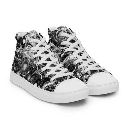 Chrome Whirlpool on a Men's High Top Canvas Shoes