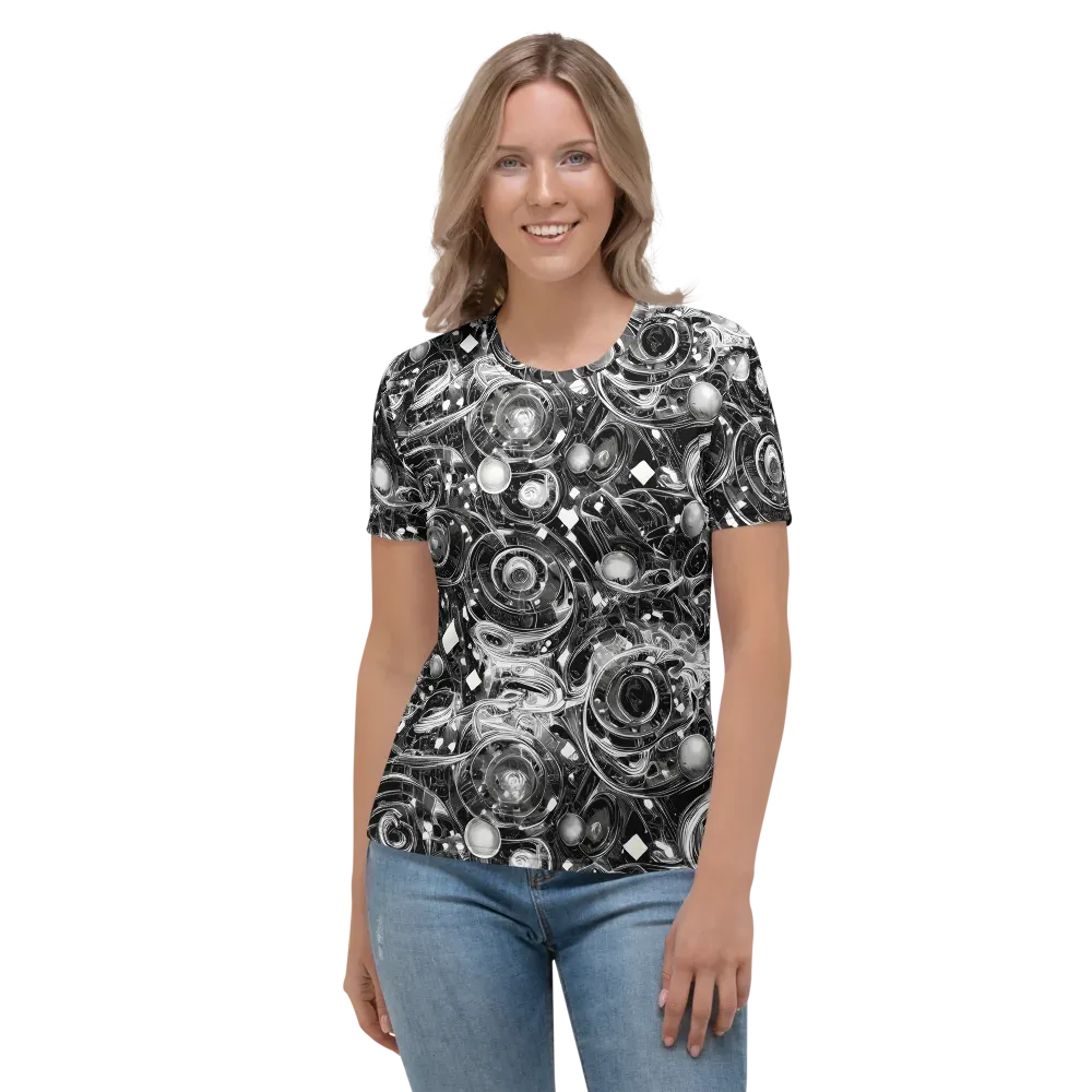 Chrome Whirlpool on Women's Crew Neck T-Shirt — Front