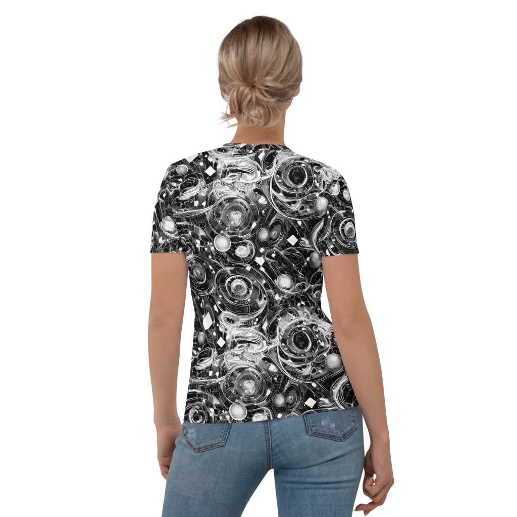 Chrome Whirlpool on Women's Crew Neck T-Shirt — Back