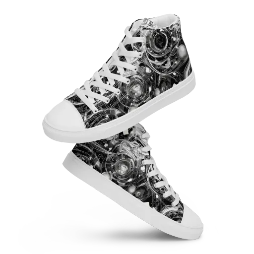 Chrome Whirlpool on a Women's High Top Canvas Shoes
