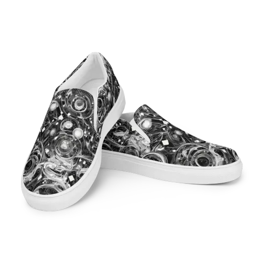 Chrome Whirlpool on a Men's Slip-On Canvas Shoes