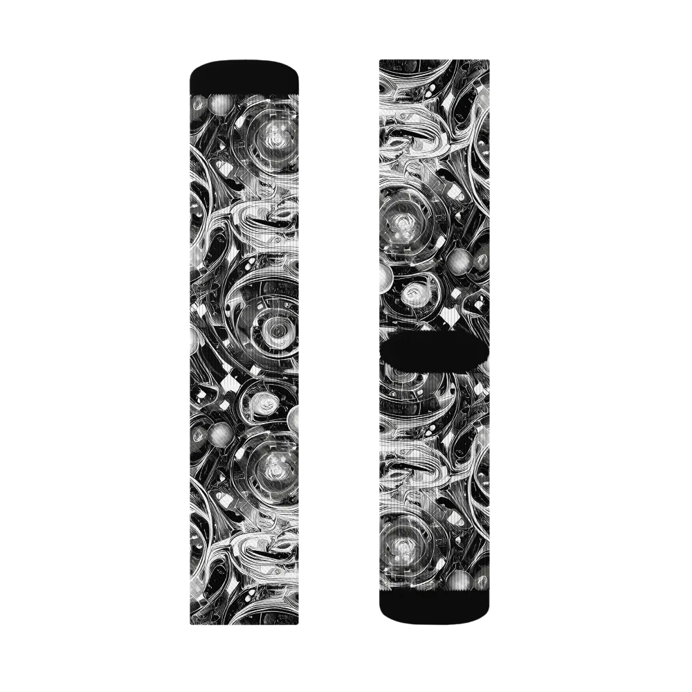 Chrome Whirlpool on Socks — Left Sock