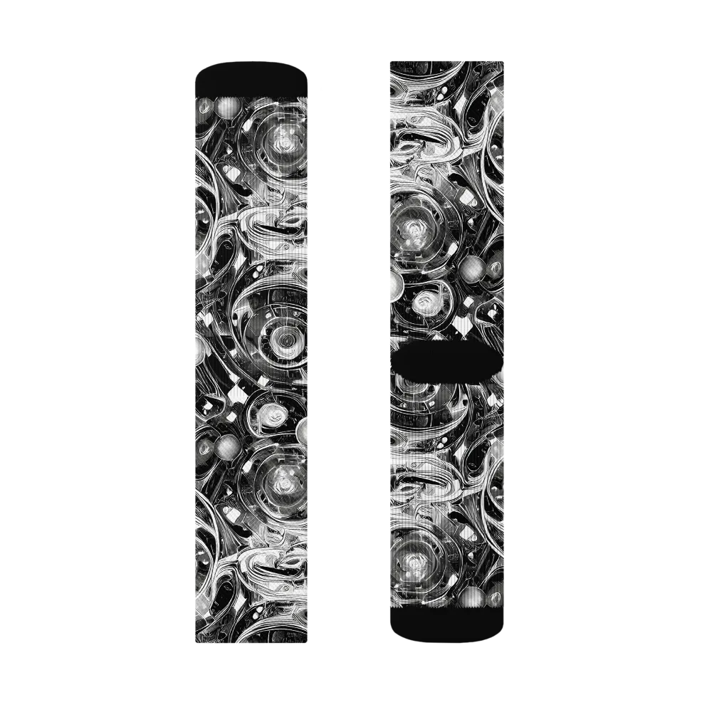 Chrome Whirlpool on Socks — Right Sock