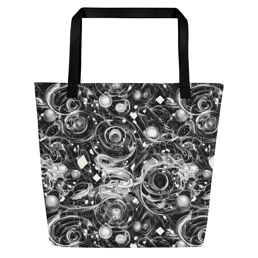 Chrome Whirlpool on Large Tote Bag W/ Pocket — Front
