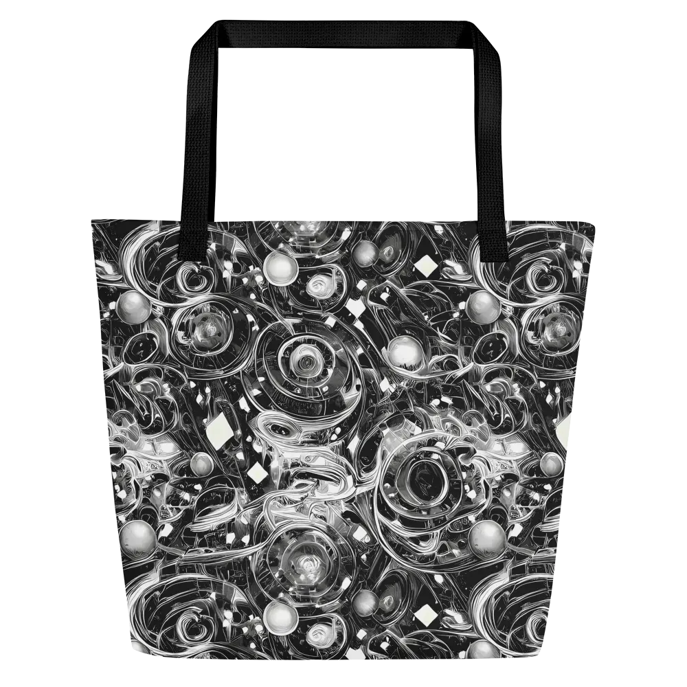 Chrome Whirlpool on Large Tote Bag W/ Pocket — Front