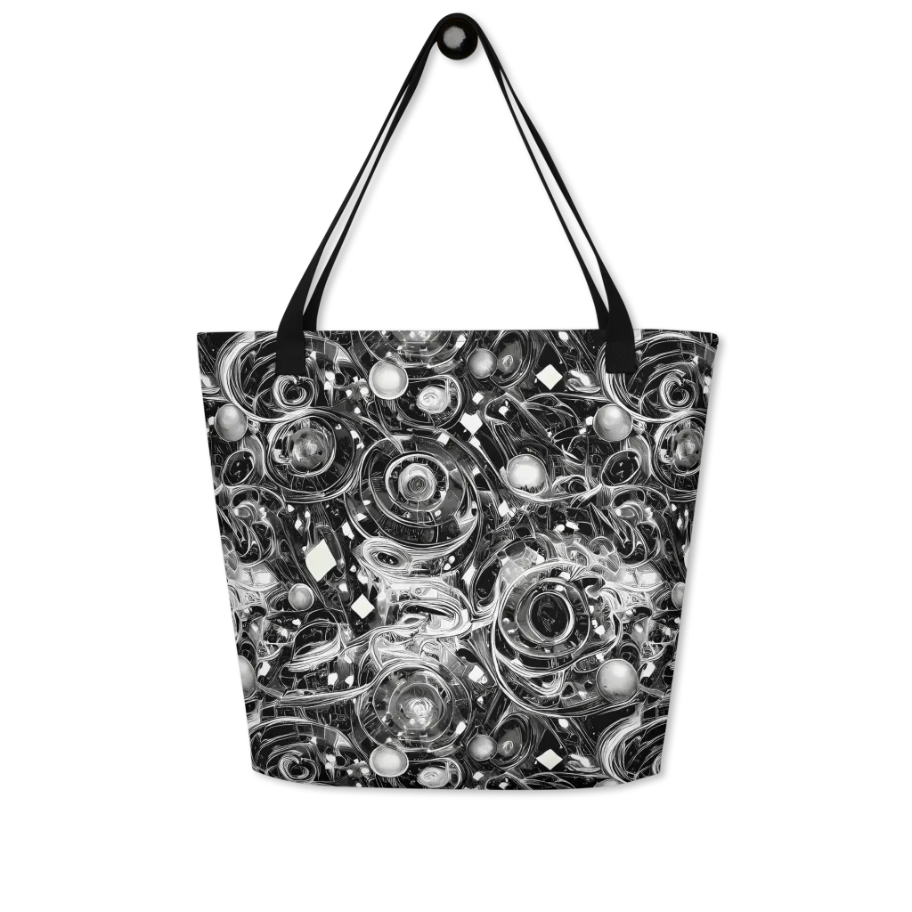 Chrome Whirlpool on Large Tote Bag W/ Pocket — Front