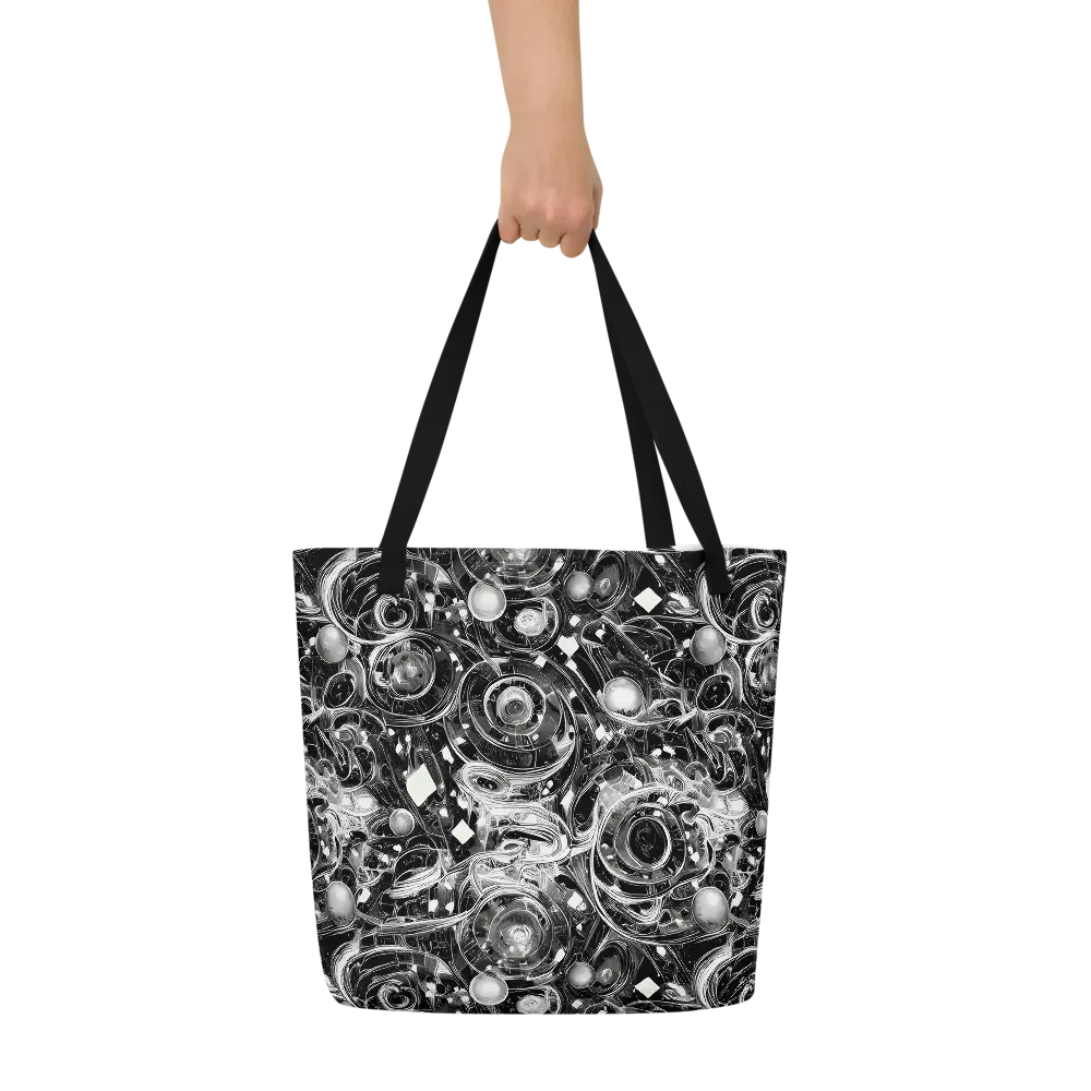 Chrome Whirlpool on Large Tote Bag W/ Pocket — Front