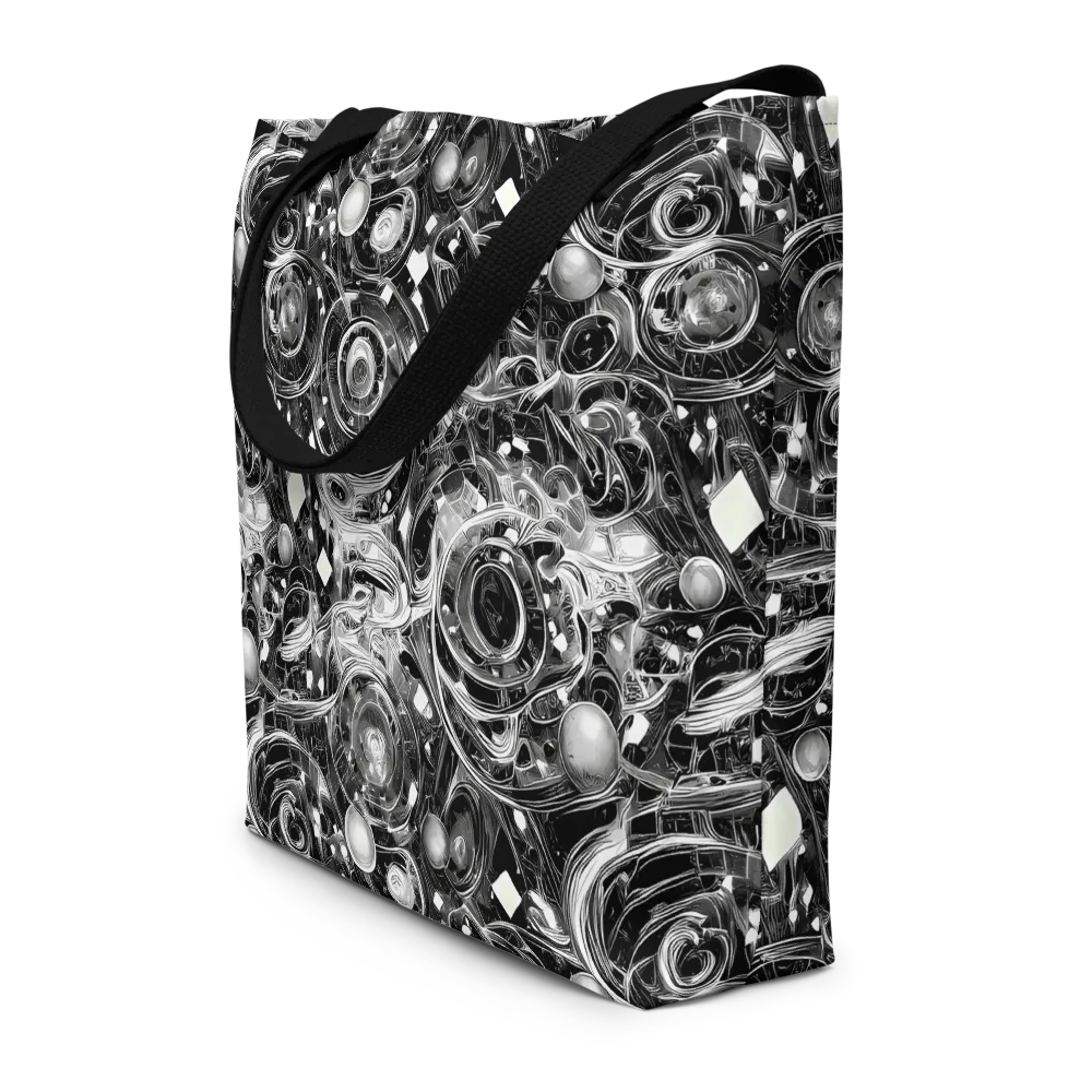 Chrome Whirlpool on Large Tote Bag W/ Pocket — Front