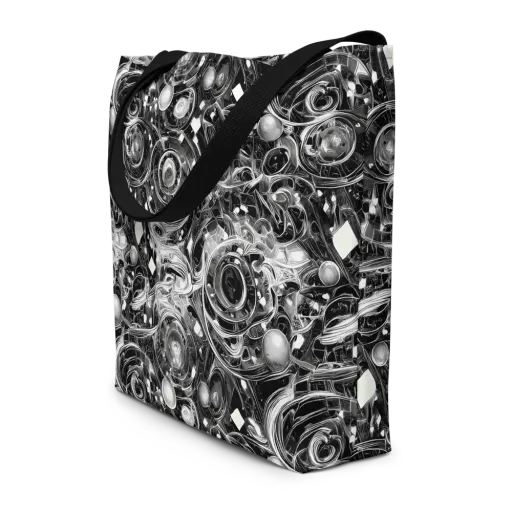 Chrome Whirlpool on a Large Tote Bag W/ Pocket