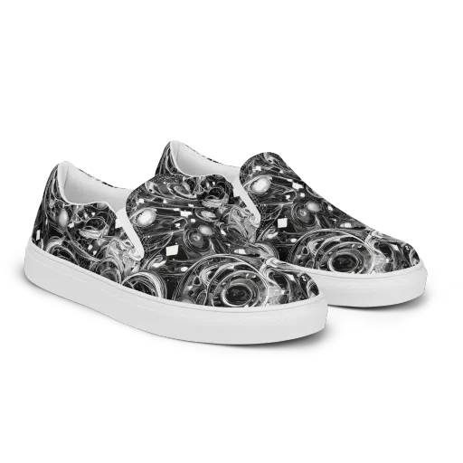 Chrome Whirlpool on a Women's Slip-On Canvas Shoes