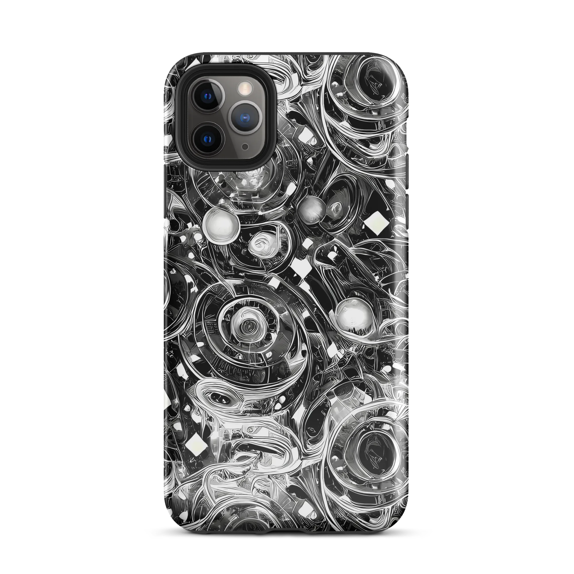 Chrome Whirlpool on Tough Case for iPhone® — Front