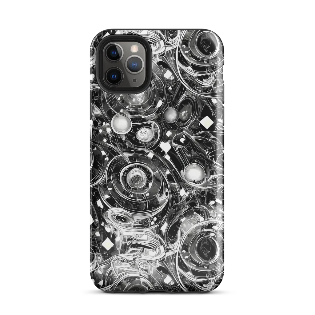 Chrome Whirlpool on Tough Case for iPhone® — Front