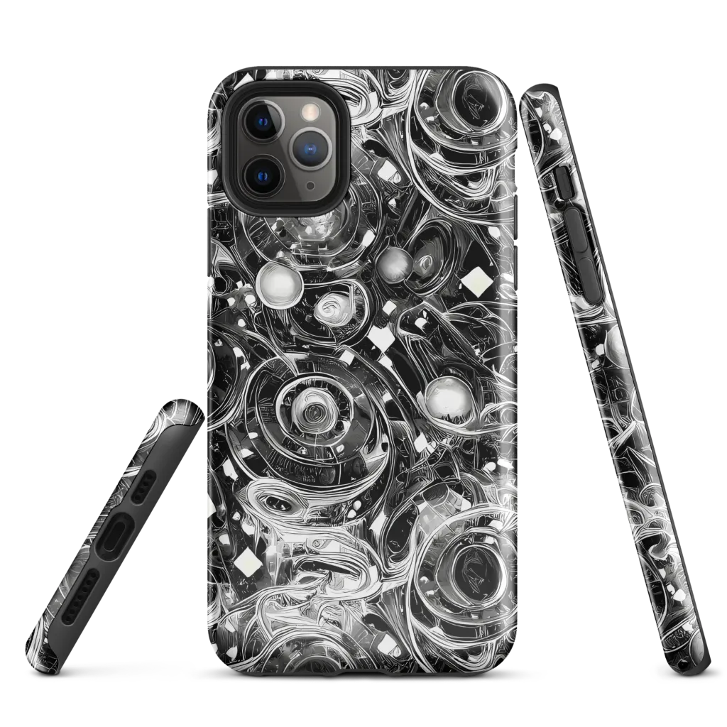 Chrome Whirlpool on Tough Case for iPhone® — Front