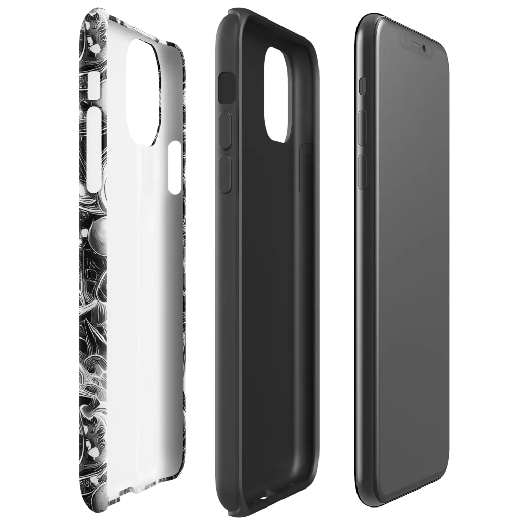 Chrome Whirlpool on Tough Case for iPhone® — Right