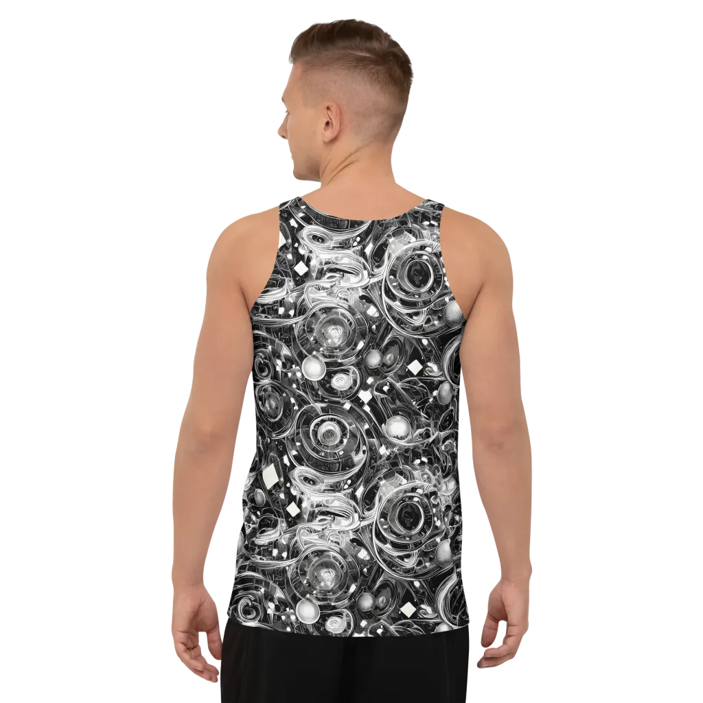 Chrome Whirlpool on Men's Tank Top — Back