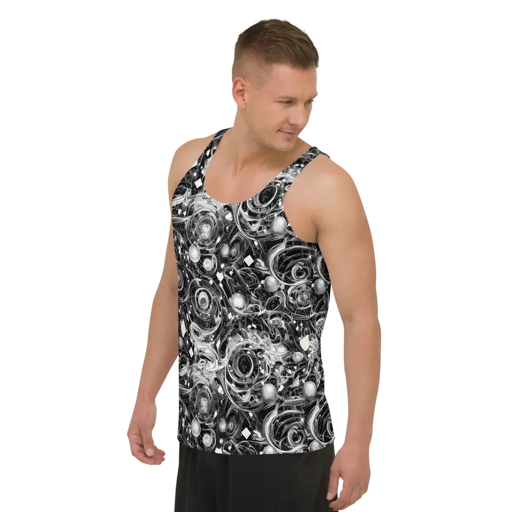 Chrome Whirlpool on Men's Tank Top — Left Front