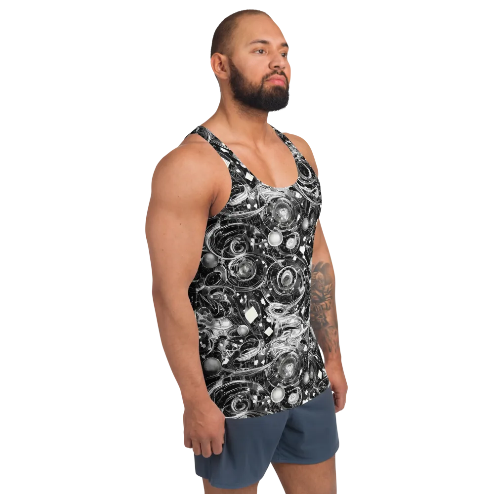Chrome Whirlpool on Men's Tank Top — Right Front