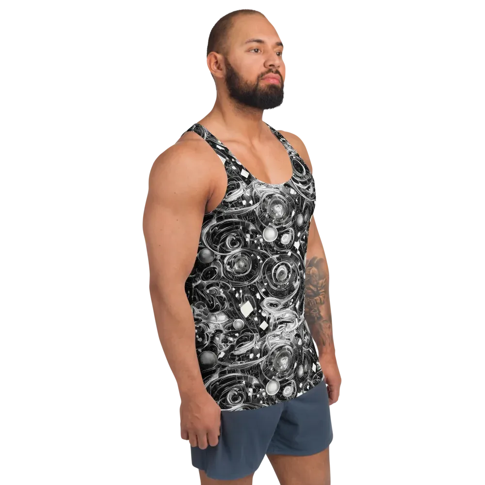 Chrome Whirlpool on Men's Tank Top — Right Front