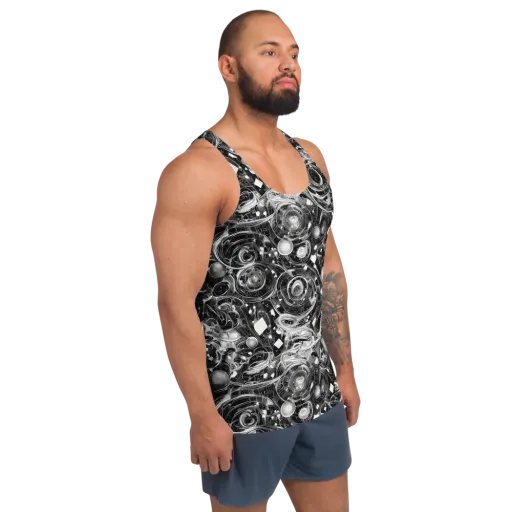 Chrome Whirlpool on a Men's Tank Top