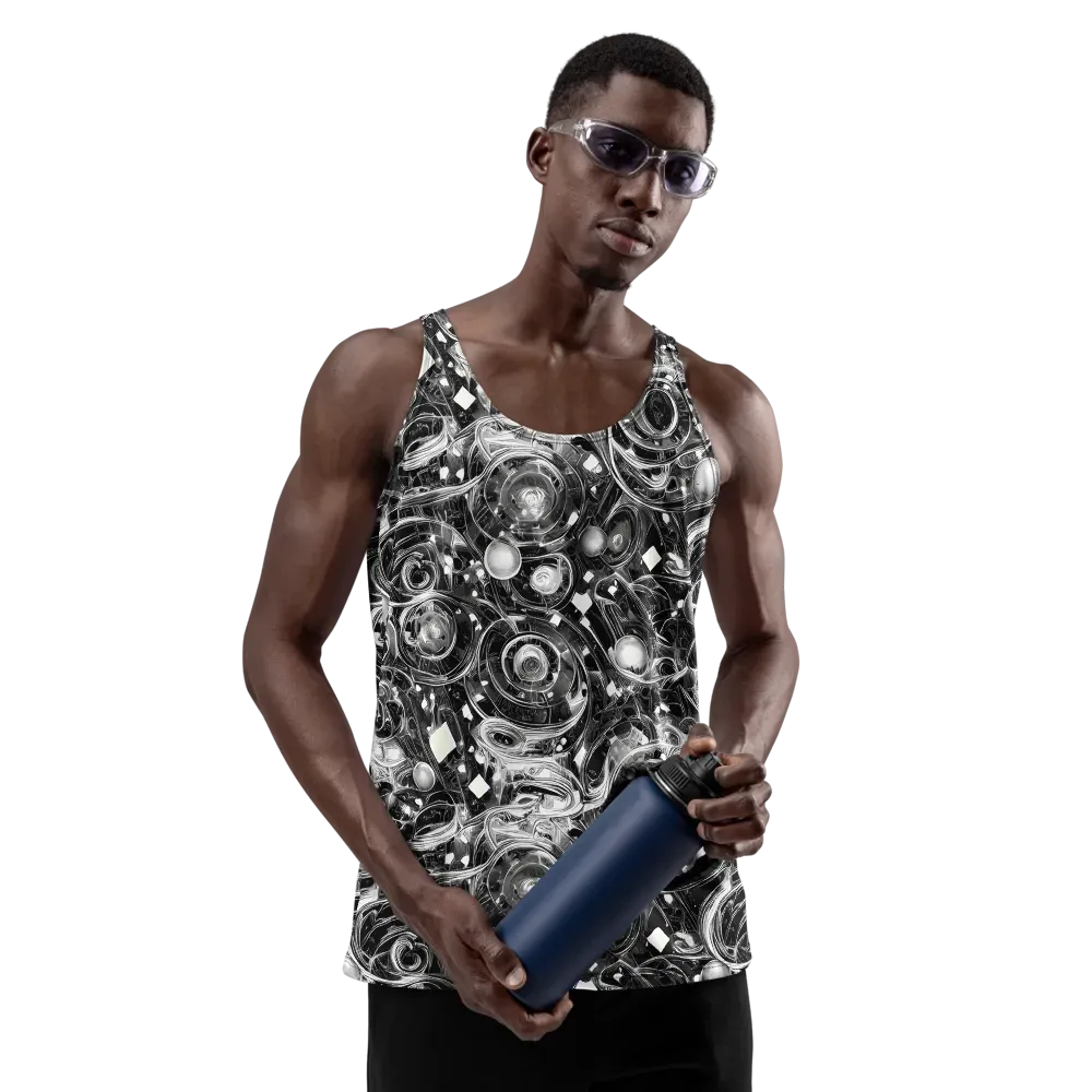 Chrome Whirlpool on Men's Tank Top — Front