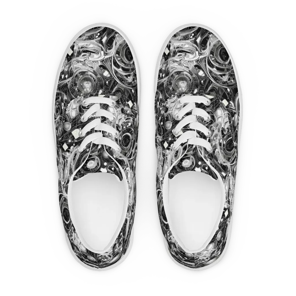 Chrome Whirlpool on Men's Lace-Up Canvas Shoes — Front