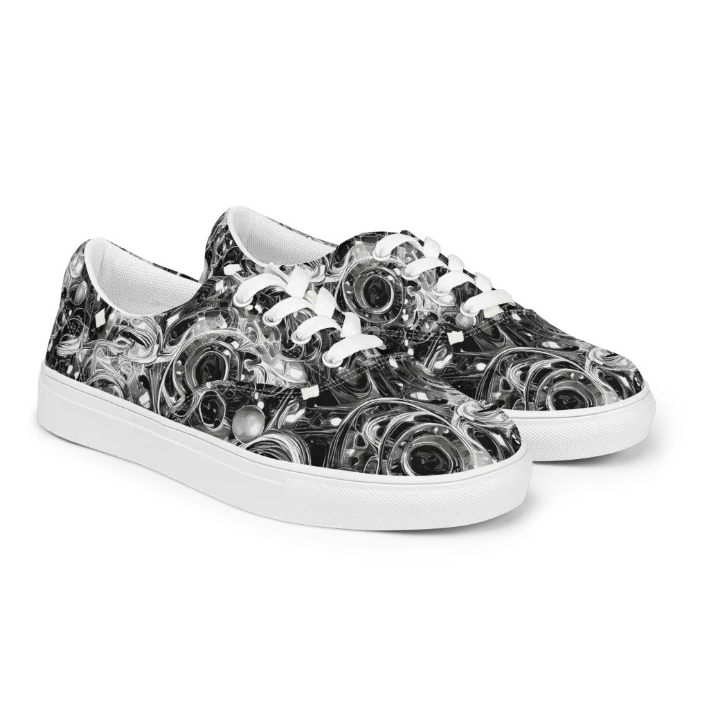 Chrome Whirlpool on Men's Lace-Up Canvas Shoes — Right Front