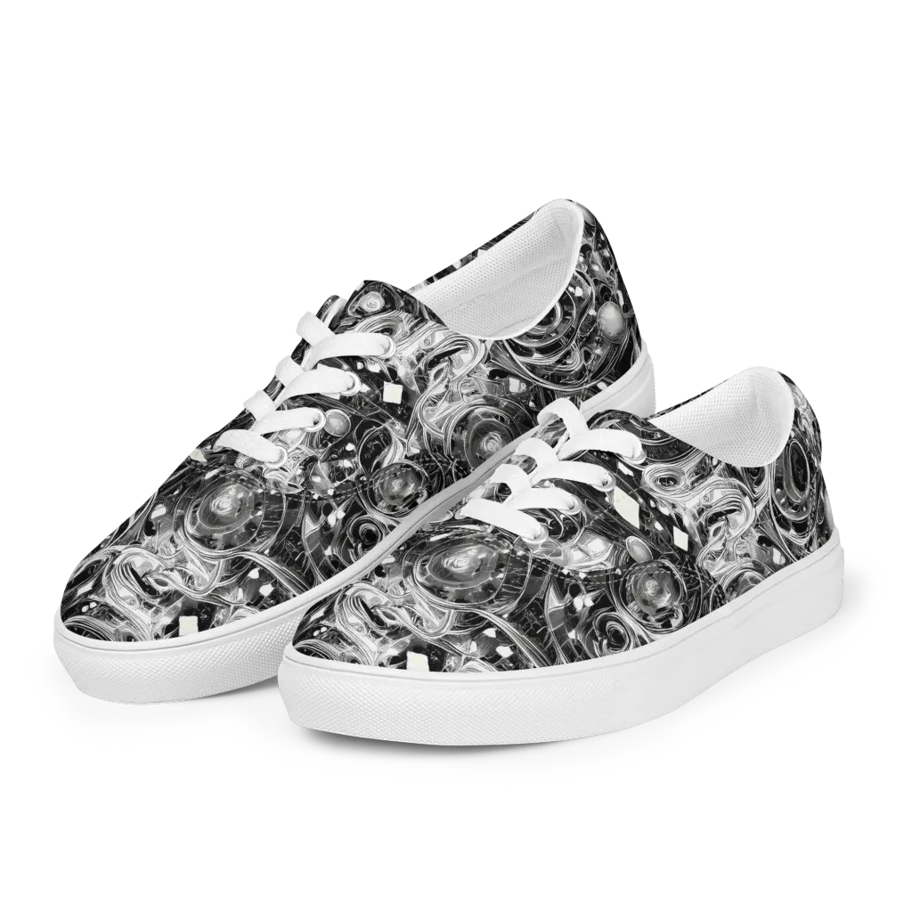Chrome Whirlpool on Men's Lace-Up Canvas Shoes — Left Front