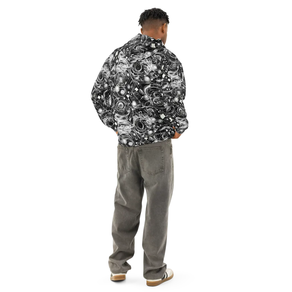 Chrome Whirlpool on Cotton Hoodie — Back
