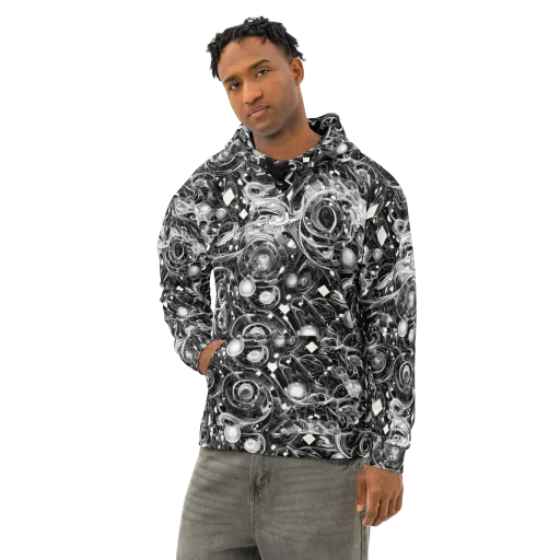 Chrome Whirlpool on a Cotton Hoodie
