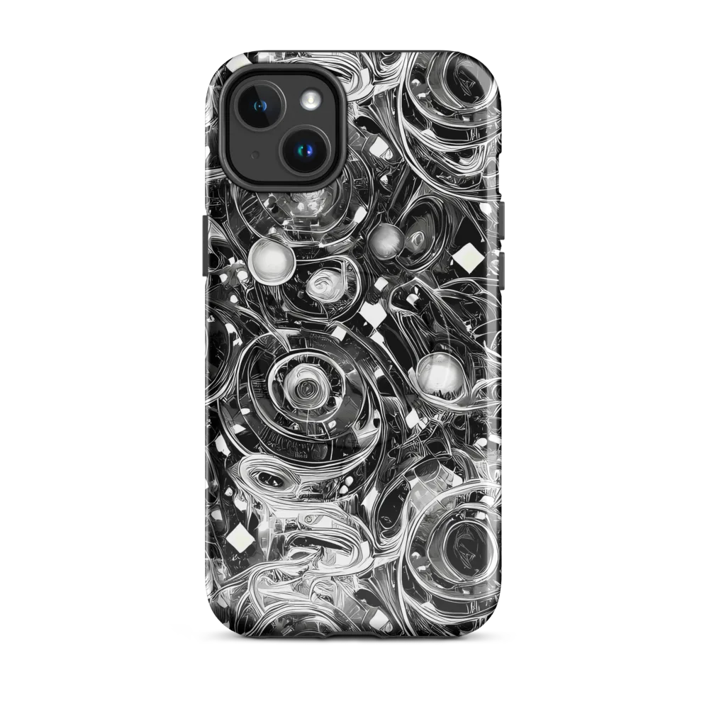 Chrome Whirlpool on MagSafe Tough Case for iPhone® — Front