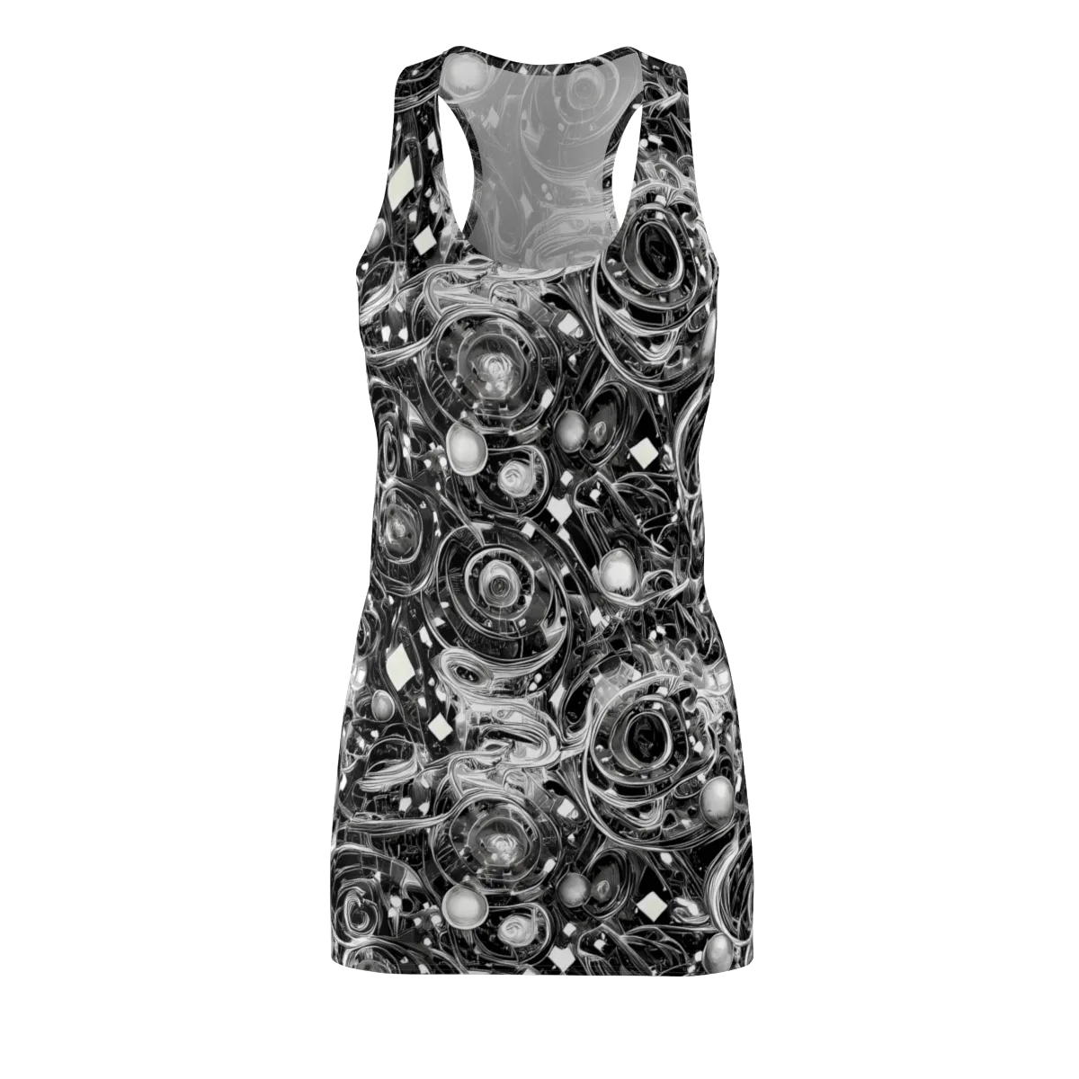 Chrome Whirlpool on Racerback Dress — Front