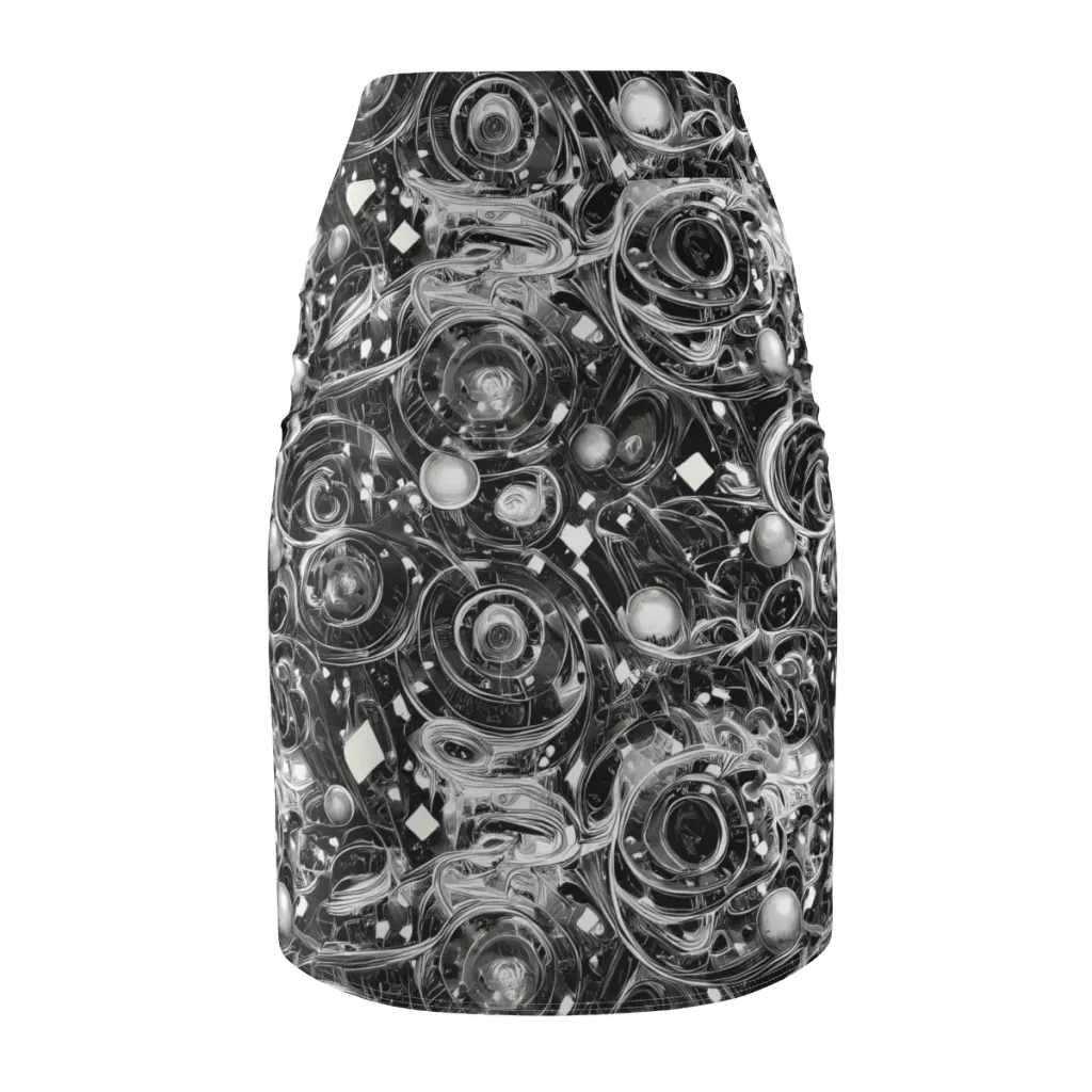 Chrome Whirlpool on Pencil Skirt — Back